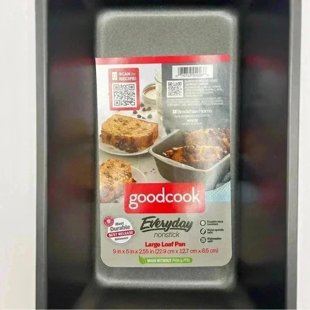 NWT Good Cook Everyday Large Loaf Pan 9 x 5 Inch Gray Non Stick - Picture 3 of 4